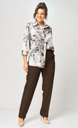 Брюки БелЭльСтиль 609 коричневый1 фото 2