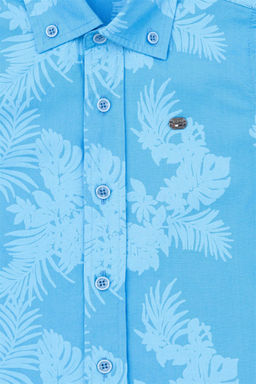 Бирюзовая рубашка с коротким рукавом для мальчика - U.s. polo assn фото 3