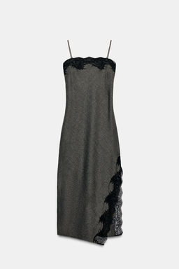 ZW COLLECTION LIMITED EDITION LACE WOOL DRESS - Zara фото 10