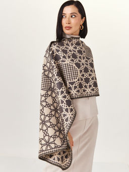 в составе ШЕРСТЬ  и КАШЕМИР Большой, мягкий, теплый  двусторонний палантин - Tantino фото 3