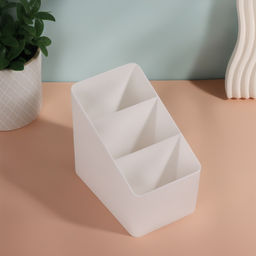 Органайзер для хранения «WHITE», 3 секции, 14.5×9×13 см, белый