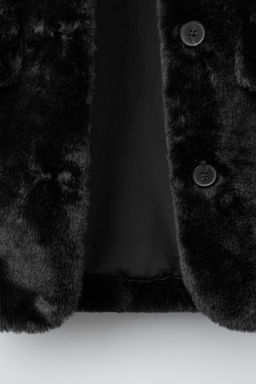 LONG FAUX FUR COAT - Zara фото 8