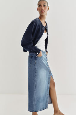 Z1975 CROPPED OVERSIZE DENIM SHIRT - Zara фото 10