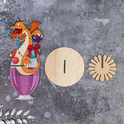 Салфетница деревянная Доляна Огненный Дракон, символ года 2024, 221010 см  фото 5