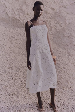 Vestido de tirantes con bordado ingl?s - H&m фото 3