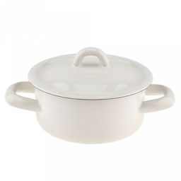 Жемчужная Кастрюля эмалированный 0,6л, металлическая крышка (Россия)