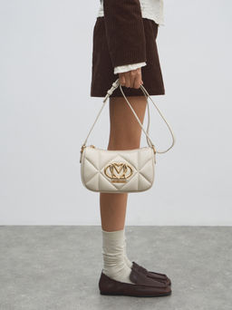 Кросс-боди LOVE MOSCHINO EMBOSSED Q Артикул 4561060, молочно-белый  фото 2