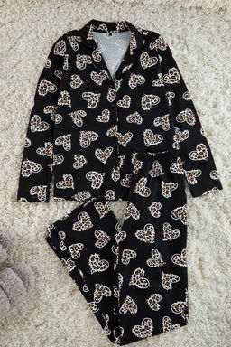 Trendyolmilla Pembe %100 Pamuklu Leopar Kalpli Orme Pijama Tak?m? THMAW25PT00142  фото 7