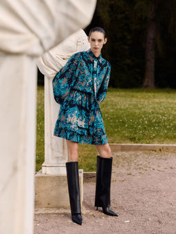 Платье женское 12411-35145 multicolor-turquoise