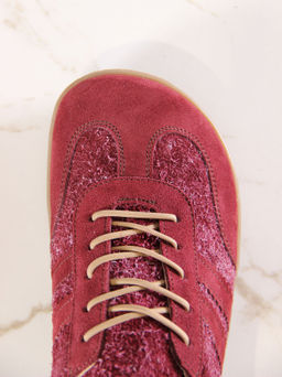 Кеды босоногие натуральная замша бордовые 184.natabr.Бордовая замша+бордовый джангл/Кожа