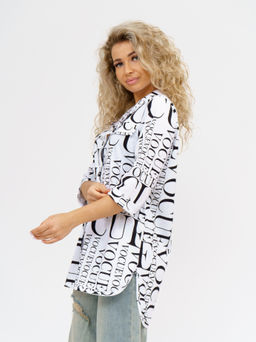 445 Туника "Буквы на белом"