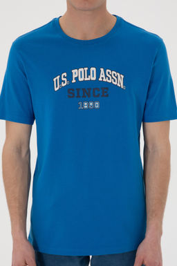 Erkek Regular Fit Bisiklet Yaka Kobalt Mavi Ti__rt Sepette S_rpriz _ndirim - U.s. polo assn фото 6
