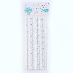 Цена за 2 шт. Трубочки для коктейля Звёзды, набор 25 шт., серебряная