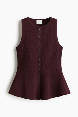 Chaleco en punto de canal? con peplum