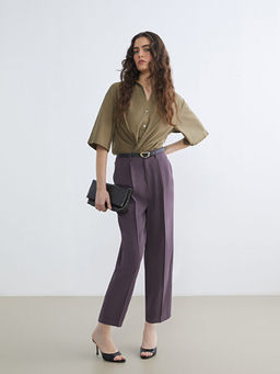 Beli Kemerli Havu? Kesim Kad?n Pantolon