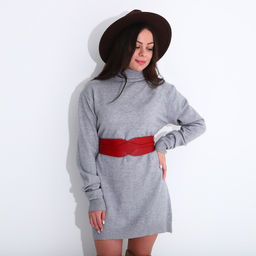 Ремень женский на кнопках, ширина 8 см, цвет красный - Simaland фото 4