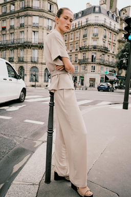 FLOWING WIDE-LEG TROUSERS - Zara фото 4