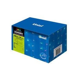ULD-C3020-240/STK MULTI IP44 Занавес светодиодный со статическим свечением, 3х2м. Соединяемый. 240 светодиодов. Разноцветный свет. Провод прозрачный. TM Uniel - Volpe фото 14