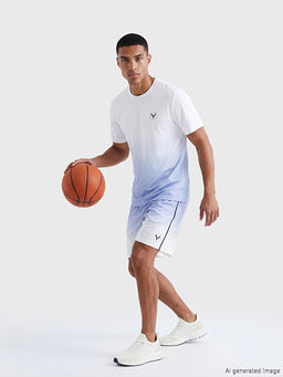 Regular Fit Beli Lastikli Bask?l? Erkek Spor ?ort