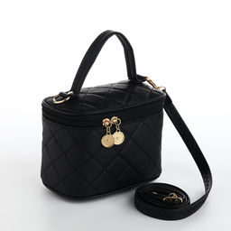 Сумка женская кросс-боди на молнии, 16.5×9×10.5 см, чёрная