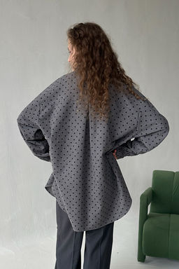 Рубашка женская HUG077/12/Серый, черный