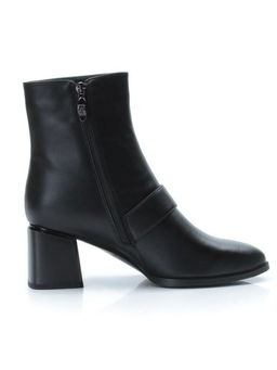 01-PCM347-1 BLACK Ботинки демисезонные женские (натуральная кожа, байка)