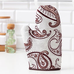 Варежка-прихватка Этель Восточные узоры 20х27см,100% хлопок, ватин 250г/м2 (двухсторонняя)