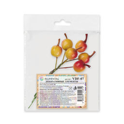 Blumentag VDF-07 Декоративные элементы 6 х 6 шт. d 2 см 01 яблоко желтое  фото 3
