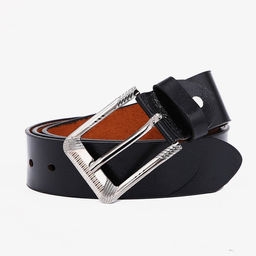 Ремень мужской, ширина 3.5 см, винт, пряжка металл, цвет чёрный