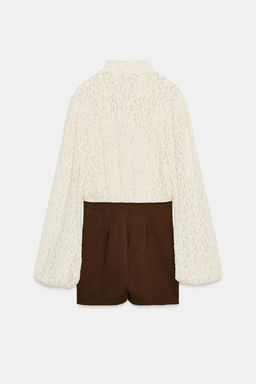 CONTRAST TIE PLAYSUIT - Zara фото 7