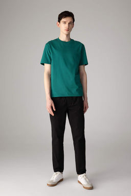 Новая базовая футболка стандартного кроя с круглым вырезом и короткими рукавами из 100% хлопка - Defacto фото 2