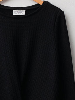 Bisiklet Yaka Basic Uzun Kollu K?z ?ocuk Ti??rt - Waikiki фото 3