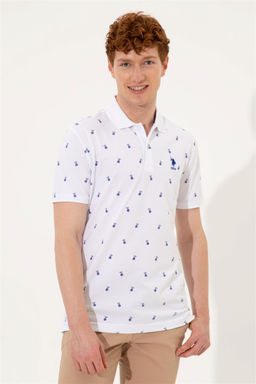 U. S. Polo Assn Мужская белая футболка с воротником-поло - U.s. polo assn фото 8