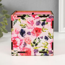 Деревянная копилка для денег «Богатства», куб, с надписью, 10×10×10 см