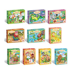 Пазлы детские «Сказки Корнея Чуковского», набор 10 в 1, 24 детали в каждом