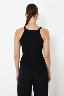 TRENDYOLMILLA Antrasit-Pembe 2li Paket Halter Yaka Vucuda Oturan Fitilli Esnek Orme Atlet TWOSS24AL00055 фото 12