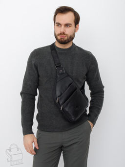 Рюкзак мужской кожаный 1772Z black Zinimsk