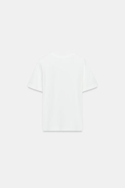 CAMISETA INTERLOCK MANGA CORTA / Blanco roto