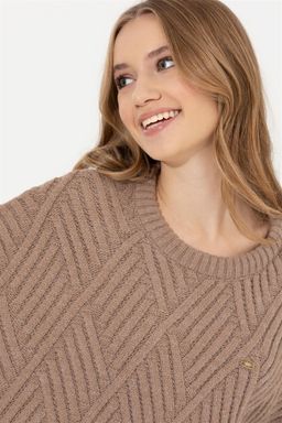 Женский свитер Camel Melange из трикотажа - U.s. polo assn фото 2