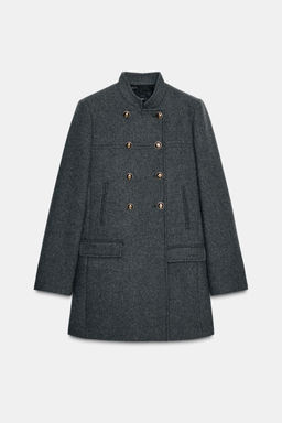 WOOL BLEND DOUBLE-BREASTED COAT - Zara фото 6