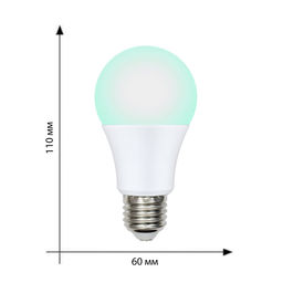 LED-A60-9W/SCBG/E27/FR/DIM IP65 PLO65WH Лампа светодиодная диммируемая для бройлеров. Спектр синий и зеленый. TM Uniel.