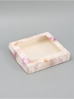 Цена за 5 шт. Коробка подарочная складная «С уважением и благодарностью», 20×20×4 см, с окном