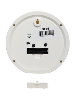 Будильник «Новогодний олень», плавный ход, d=15 см, красный, корпус белый