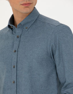 Рубашка Pierre Cardin Slim Fit синяя