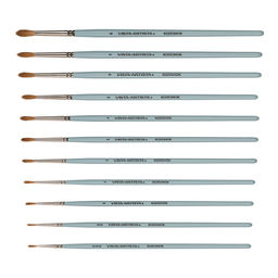 Кисть колонок VISTA-ARTISTA 20231-01 круглая 10 шт короткая ручка №01 фото 4