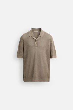 TEXTURED KNIT POLO SHIRT - Zara фото 6