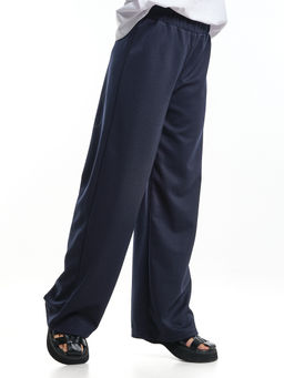 Брюки палаццо школьные штаны детская одежда девочке 33-7874 синий - Mini maxi фото 6