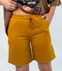 Шорты #ОБШ1347 (1), горчичный