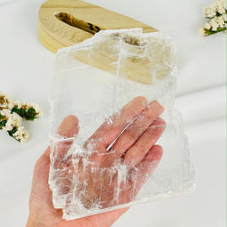 Срез Селенита на подставке - Радуга самоцветов фото 2