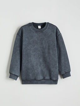 Bisiklet Yaka Erkek ?ocuk Kal?n Sweatshirt